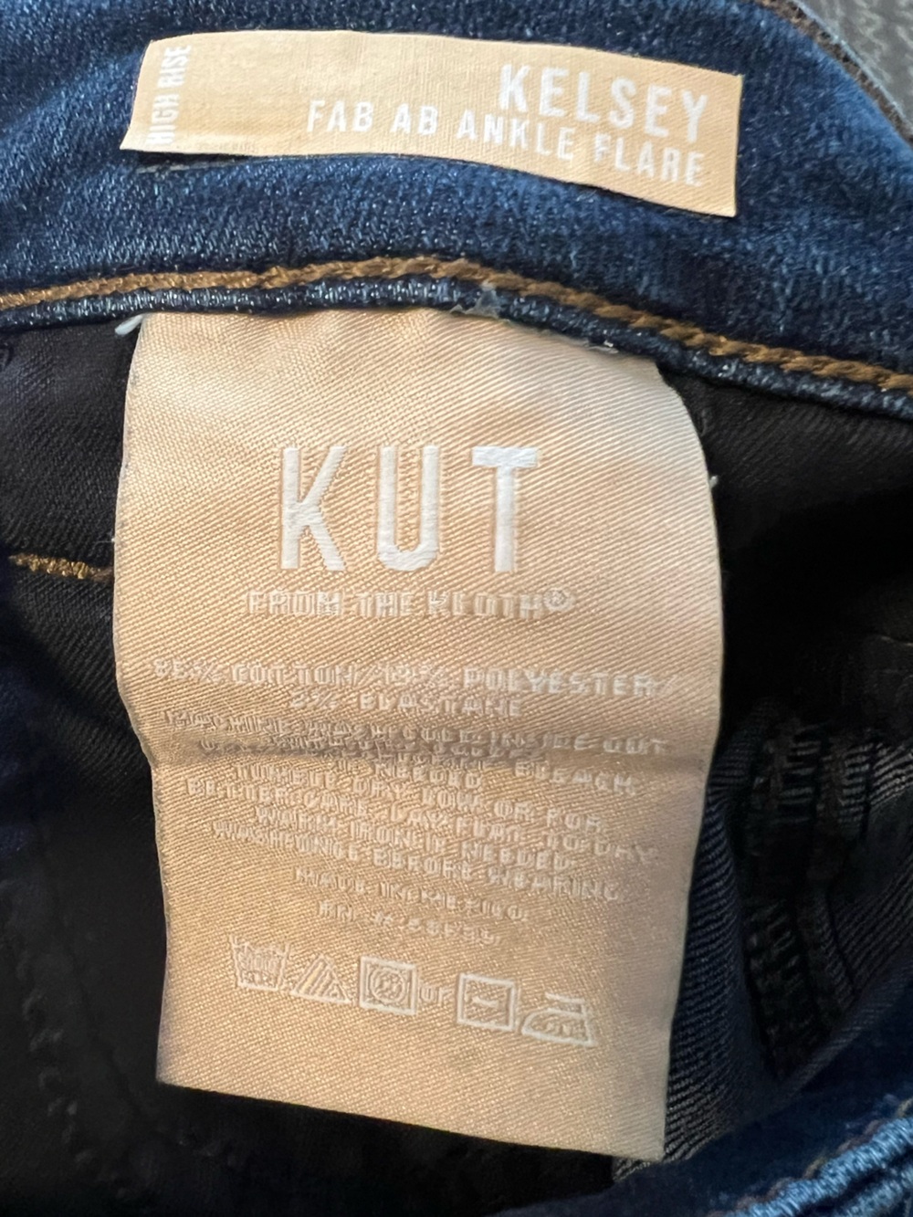 Kut from the Kloth Kelsey Fab Ab Ankle Flare Wide-Leg Jeans size 8 - Picture 9 of 12